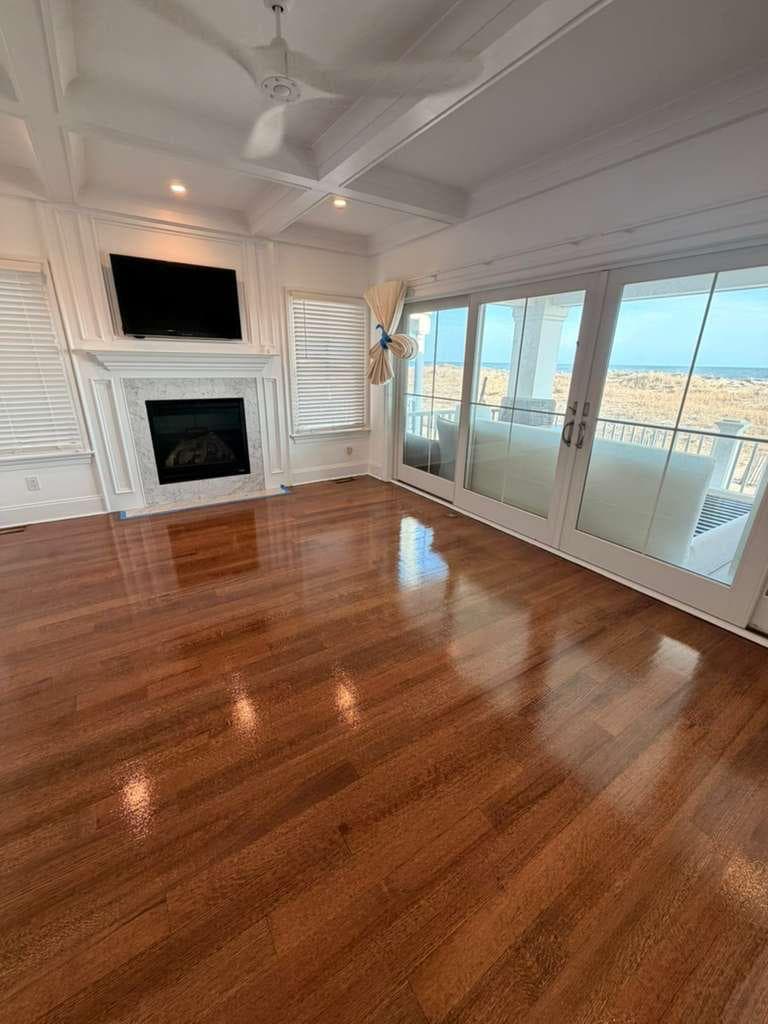 Luxury hardwood floor installation and finishing
